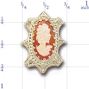 A1901 14K CAMEO SLIDE 